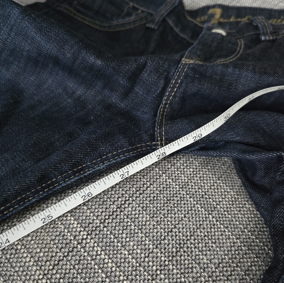 7 For All Mankind Ginger Wide Leg Flare Women's Dark Blue Jeans - Picture 8 of 8